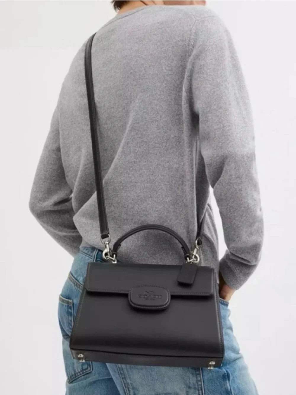 COACH - Eliza Top Handle Bag in Leather (CT852) - Picture 4 of 16